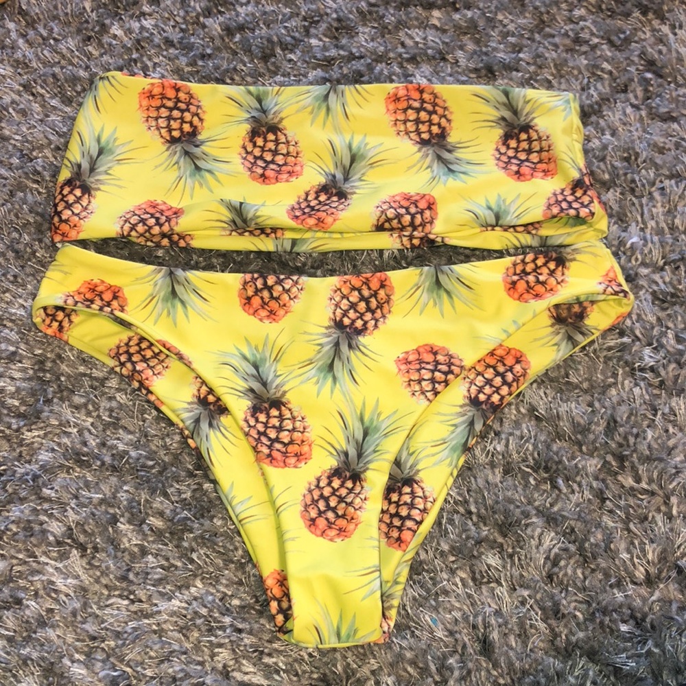 Yellow pineapple bikini